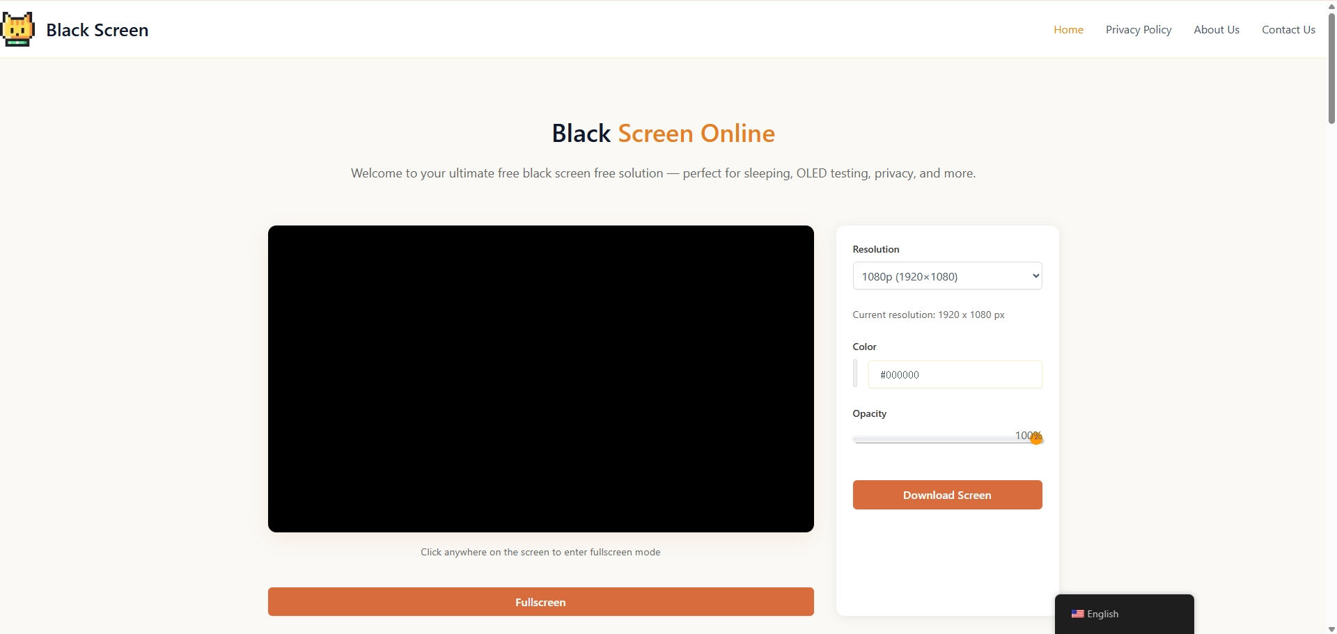 Black Screen Online screenshot and logo
